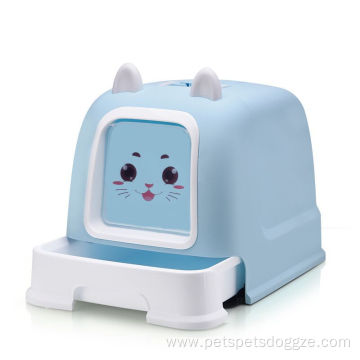 Toilet large space box closed cat litter box